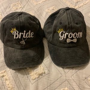Bride and groom hats